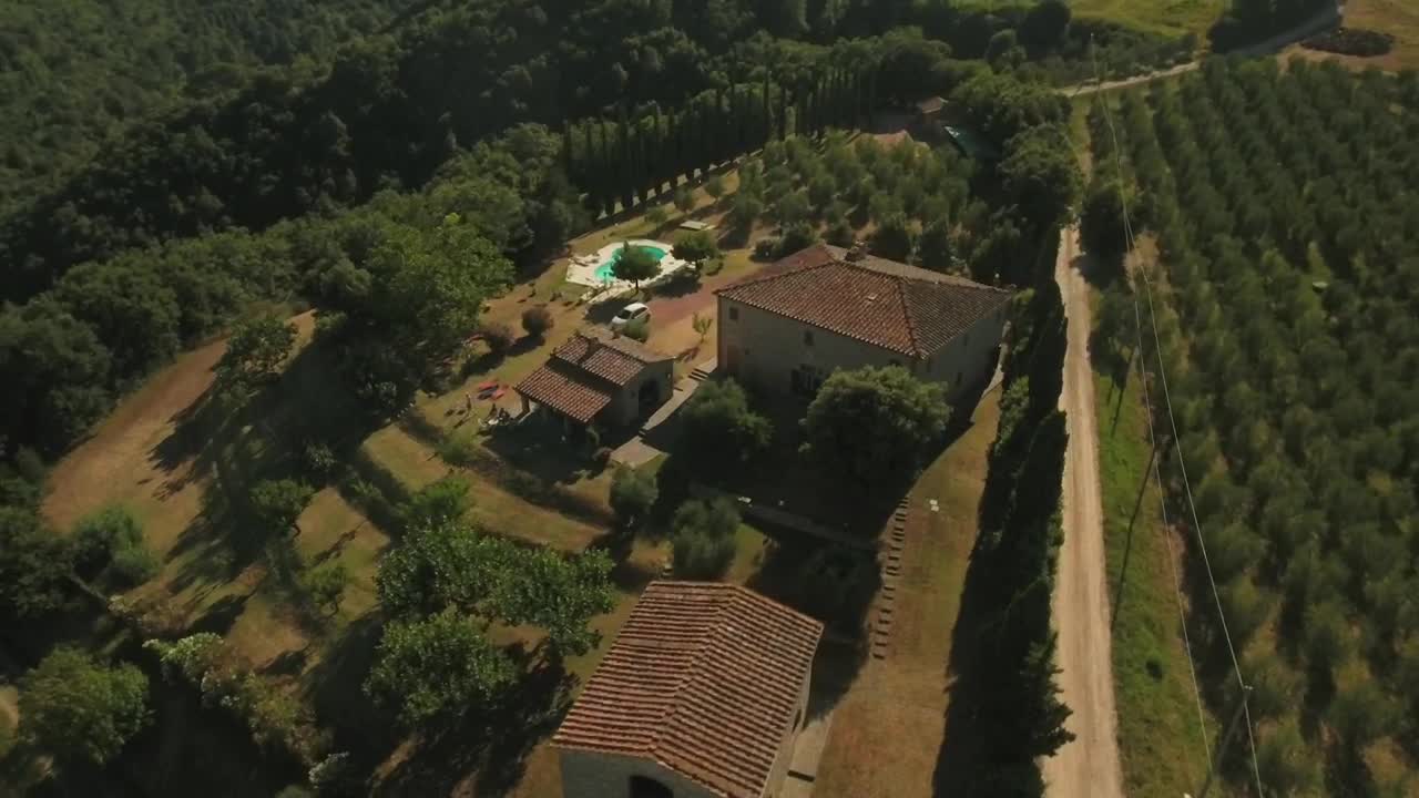 Download Stock Video Drone Flying Over A Holiday Home Live Wallpaper For PC