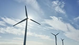 Download Stock Video Drone Flying Around Wind Turbines Live Wallpaper For PC
