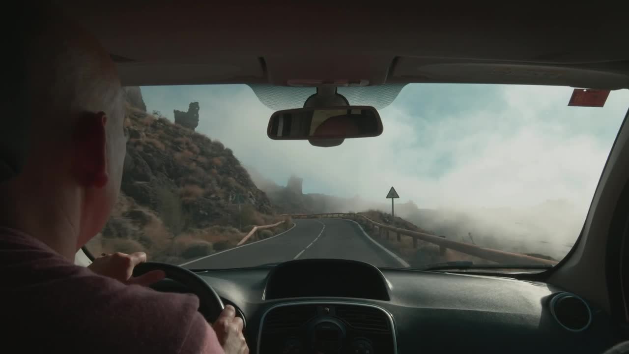 Download Stock Video Driving Along A Volcanic Road In Tenerife Live Wallpaper For PC