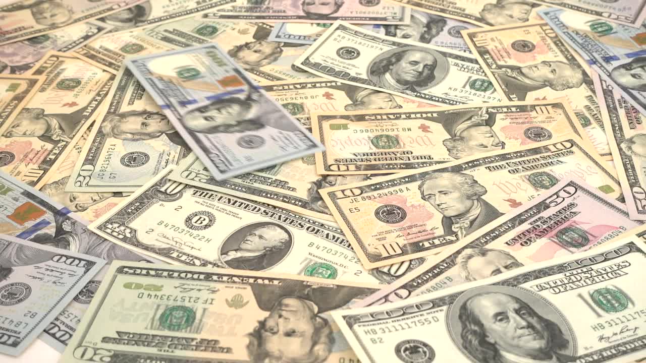 Download Stock Video Dollar Bills Covering The Entire Shot Live Wallpaper For PC