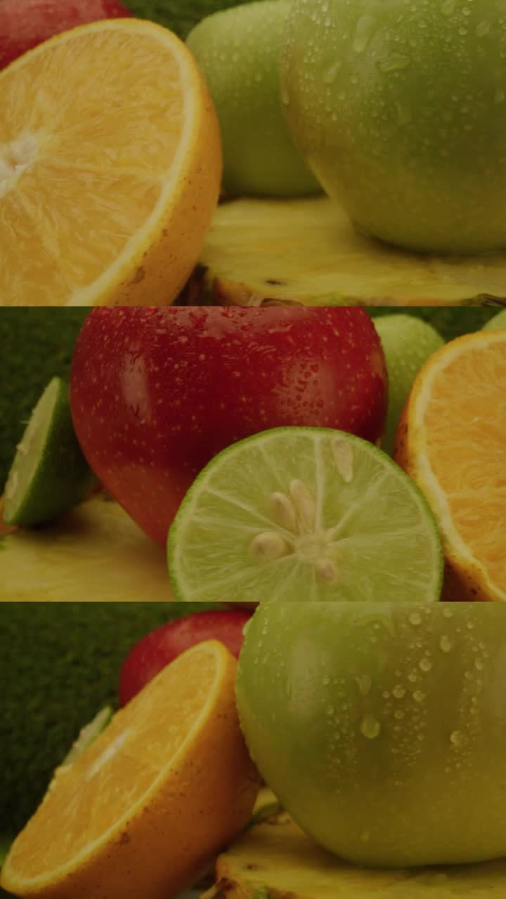 Download Stock Video Fresh Fruit In A Video Divided Into Three Live Wallpaper For PC