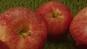 Download Stock Video Fresh Apples In A Row On A Natural Background Live Wallpaper For PC