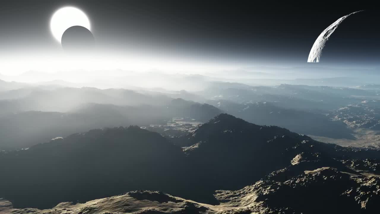 Download Stock Video Flying Over The Surface Of An Alien World Live Wallpaper For PC