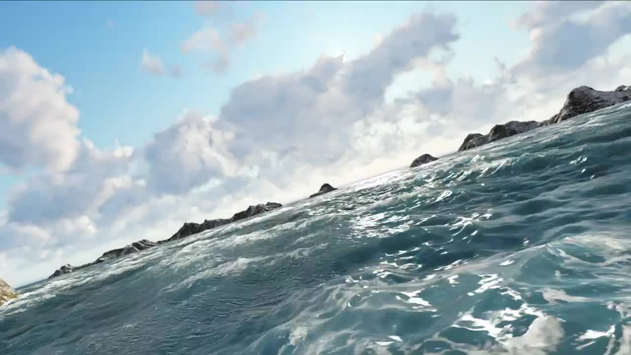 Download Stock Video Flying Over The Ocean And Rocks Live Wallpaper For PC