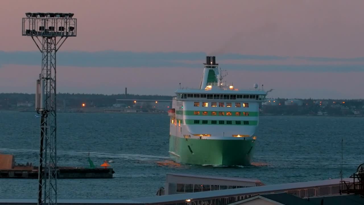 Download Stock Video Ferry Returning To Port Before Night Live Wallpaper For PC