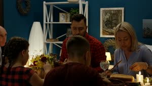Download Stock Video Family Having A Thanksgiving Dinner Live Wallpaper For PC