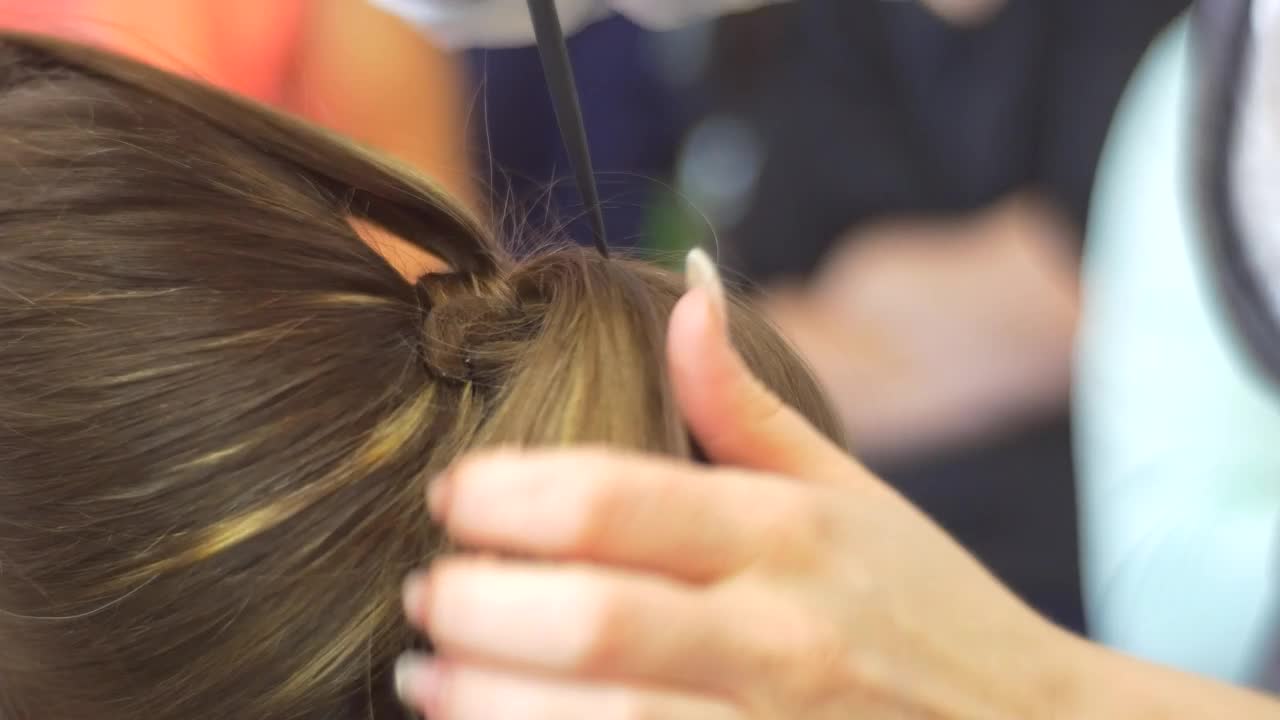 Download Stock Video Hairstylist Hands Working On Womans Hair Live Wallpaper For PC