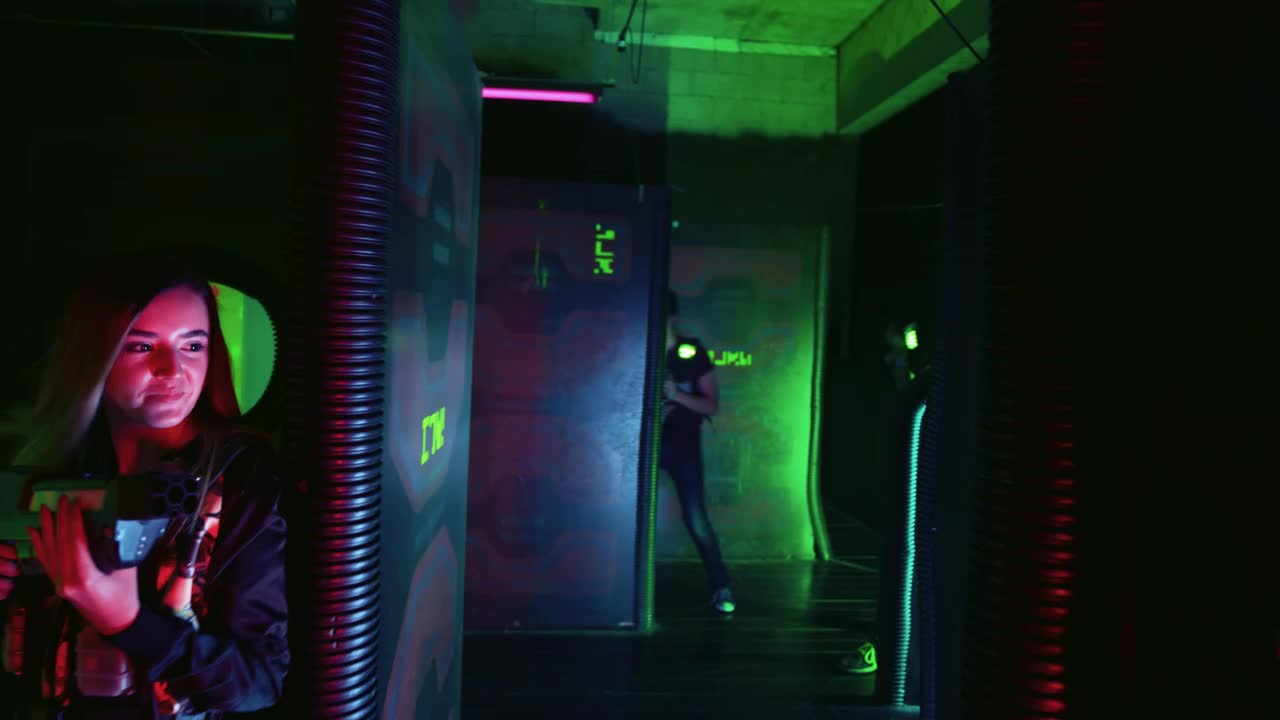 Download Stock Video Guys Having A Good Time At Laser Tag Live Wallpaper For PC