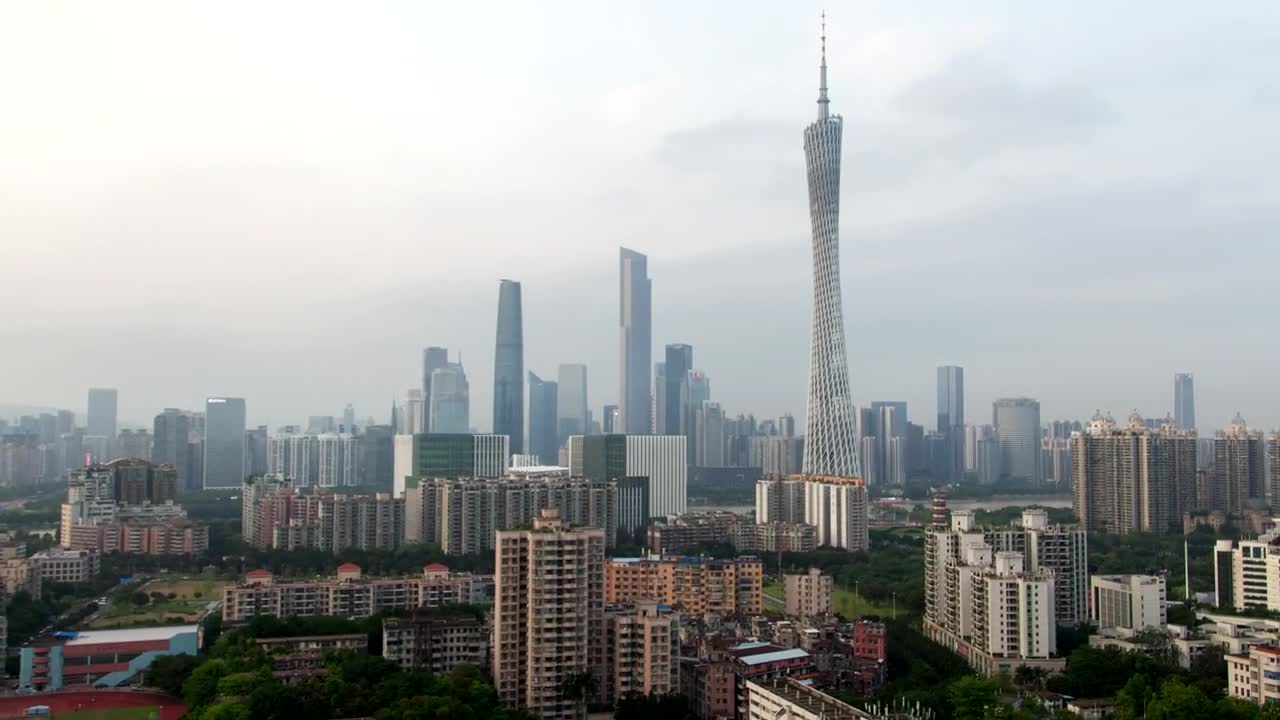 Download Stock Video Guangzhou Cityscape At Daytime Live Wallpaper For PC