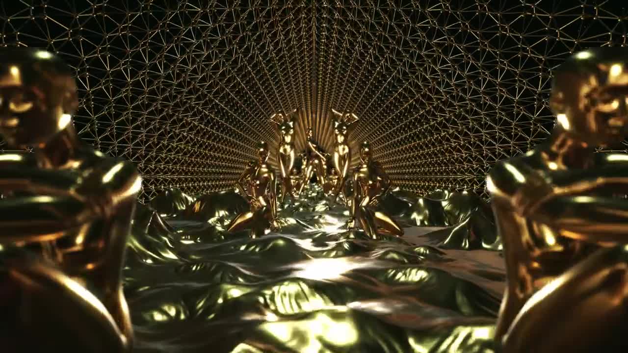 Download Stock Video Golden Statues Of Female Figures D Loop Video Live Wallpaper For PC