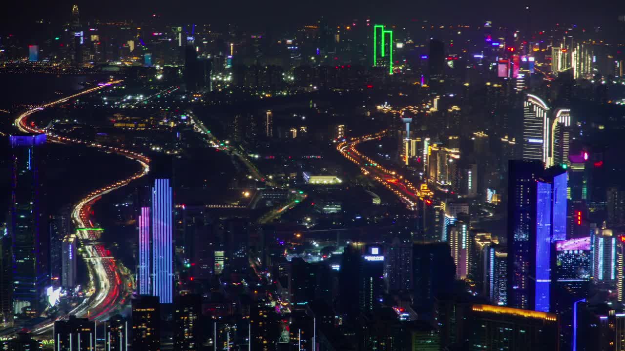 Download Stock Video Futuristic Shenzhen Skyscrapers At Night Live Wallpaper For PC