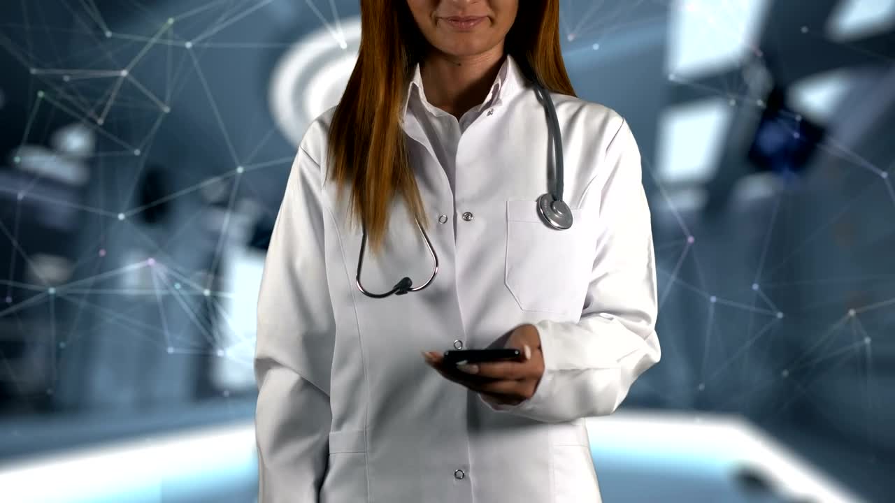 Download Stock Video Futuristic Doctor With A Hologram Live Wallpaper For PC