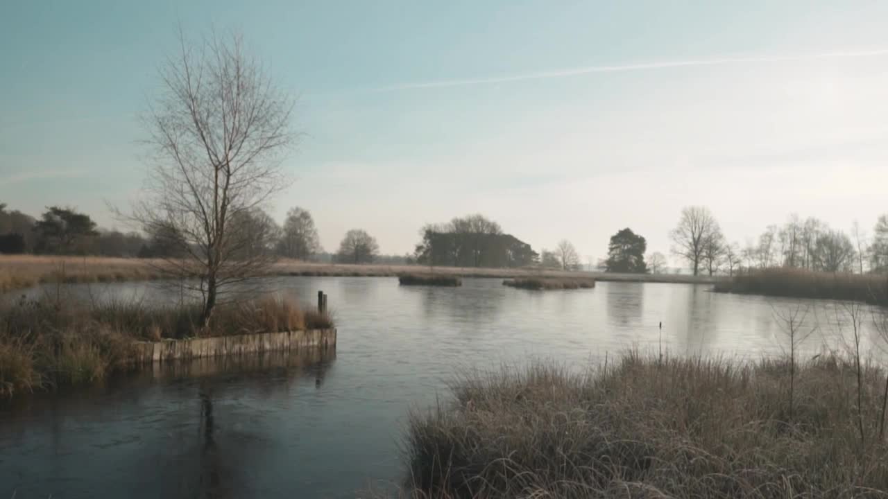 Download Stock Video Lake In A Winter Landscape Animated Wallpaper