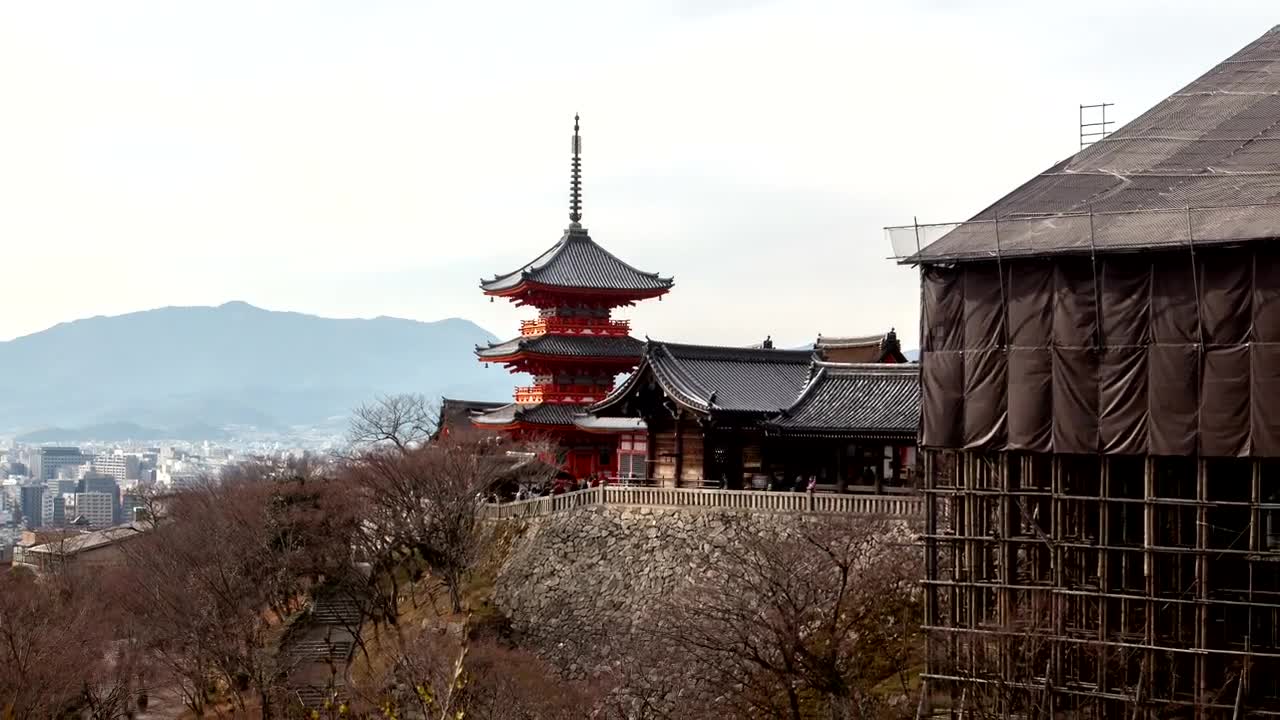 Download Stock Video Kyoto Historic Temple Building Animated Wallpaper