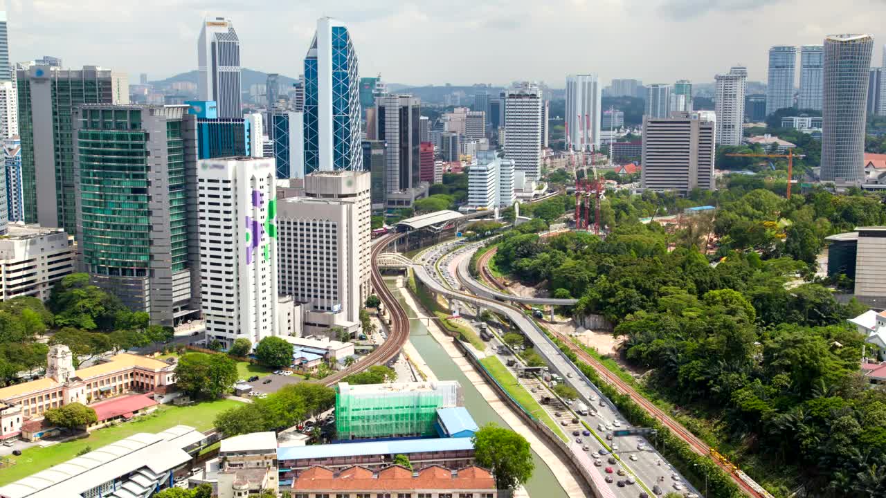 Download Stock Video Kuala Lumpur Cityscape And Traffic Animated Wallpaper