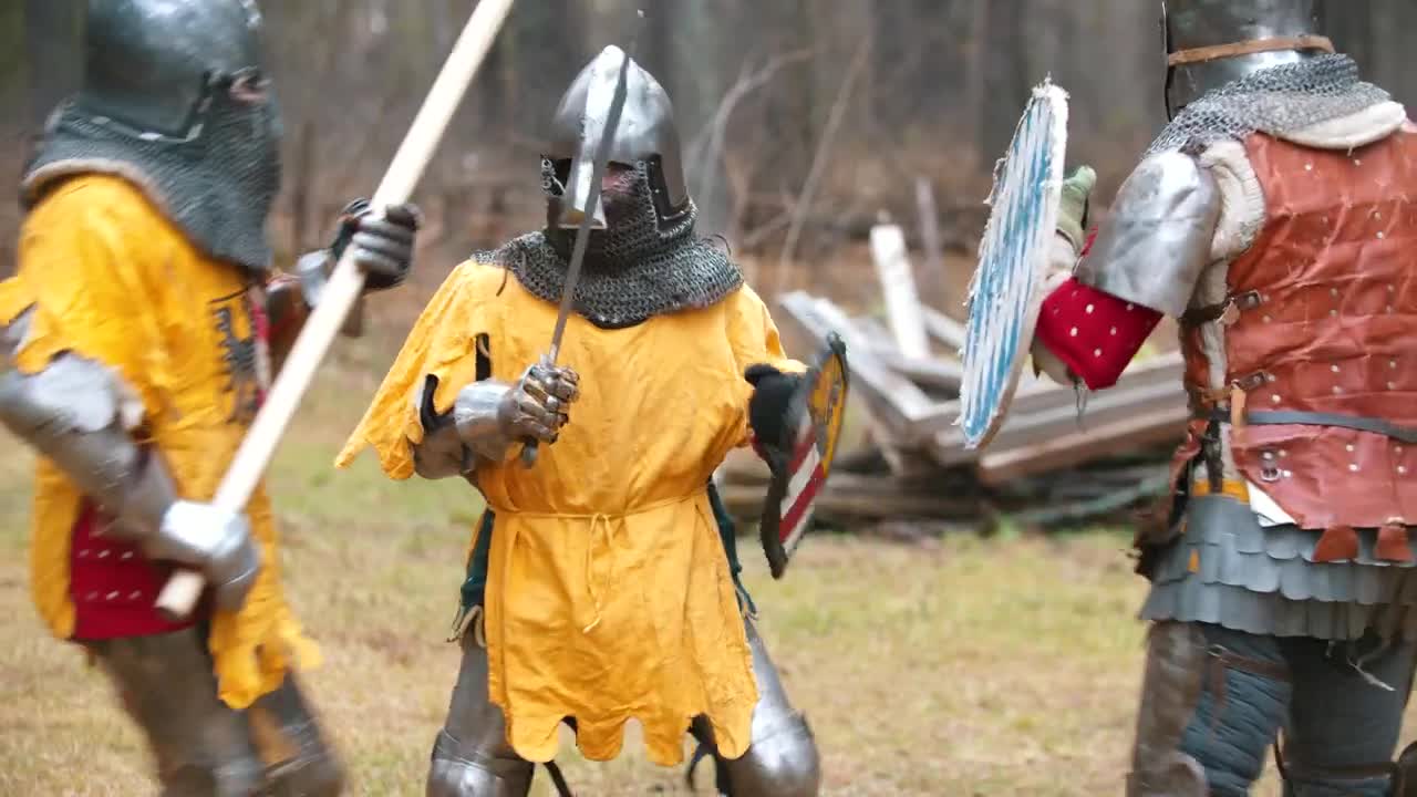 Download Stock Video Knights With Swords Battling Animated Wallpaper