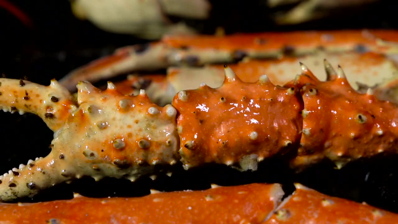 Download Stock Video King Crab Cooking Over The Grill Animated Wallpaper