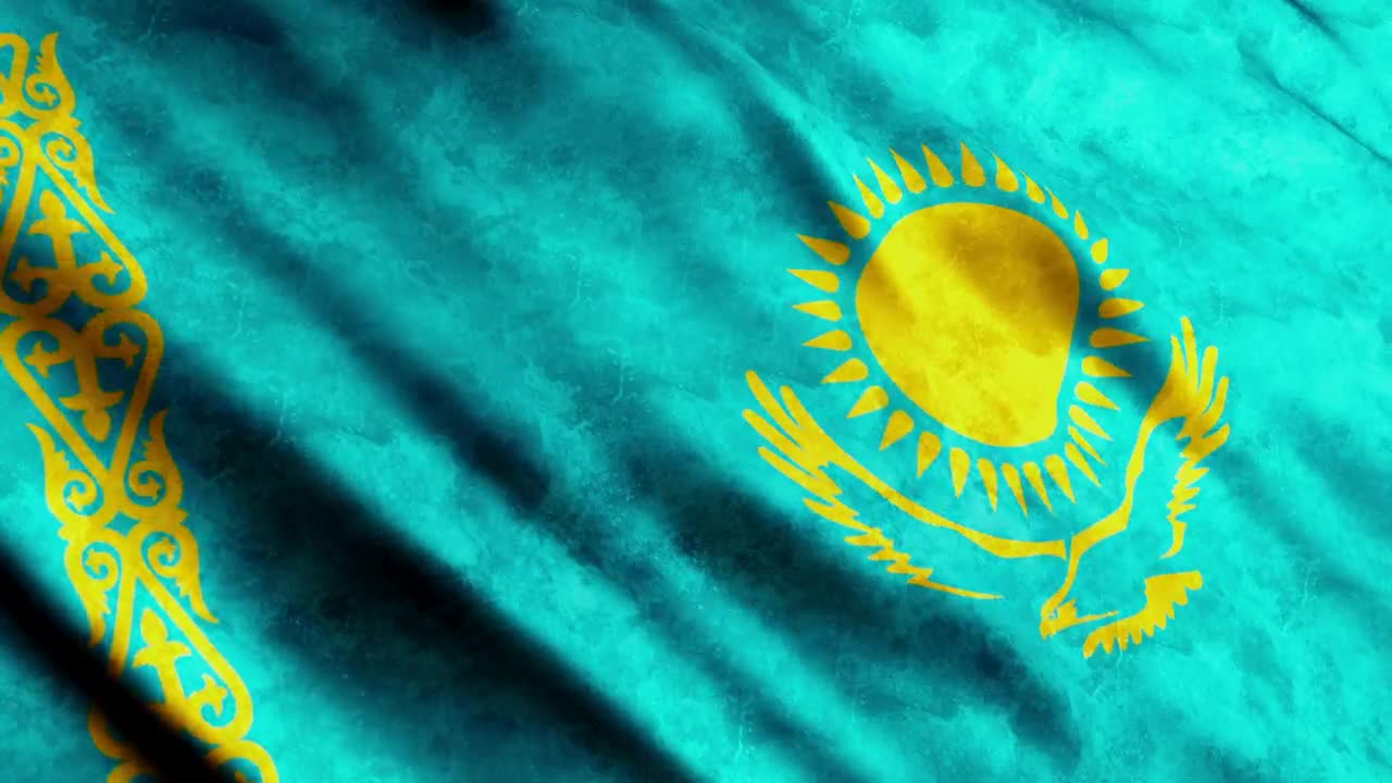 Download Stock Video Kazakhstan Flag Waving Slow Animated Wallpaper