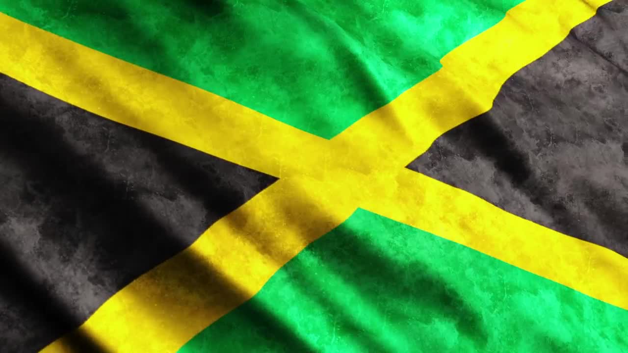 Download Stock Video Jamaica Flag Waving Render Animated Wallpaper