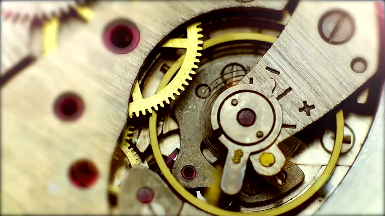 Download Stock Video Inside Of A Working Clockwork Animated Wallpaper