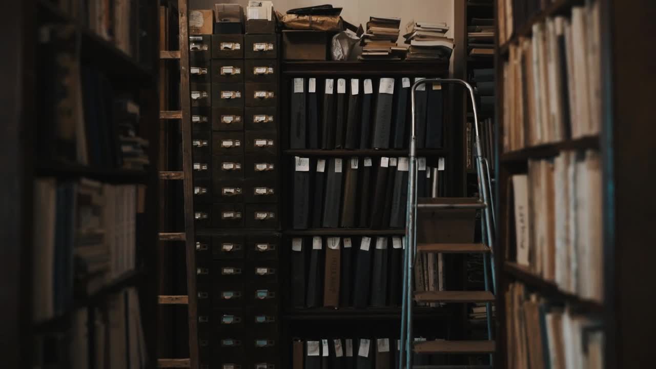 Download Stock Video Inside An Old Library Animated Wallpaper