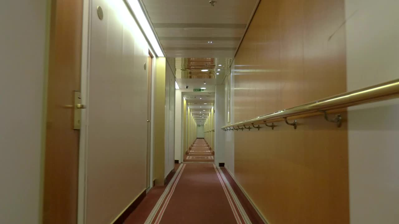 Download Stock Video Inside A Hotel Corridor Animated Wallpaper