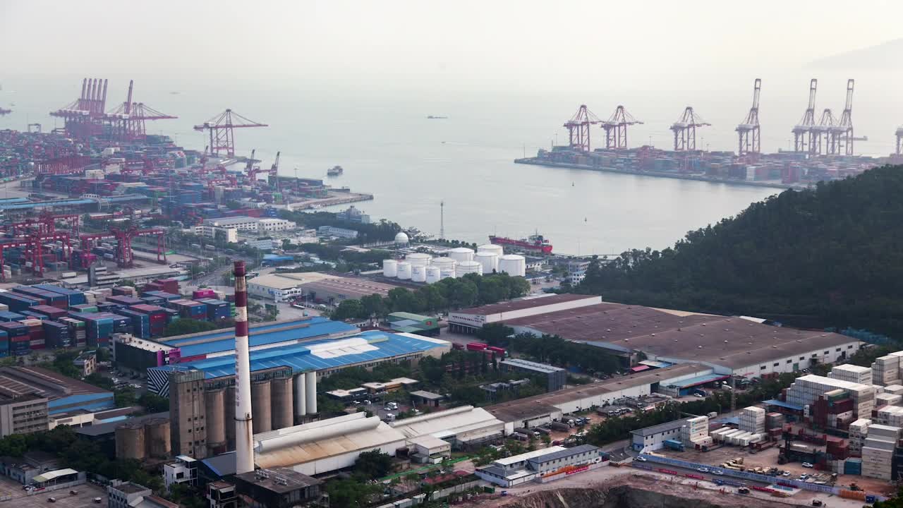 Download Stock Video Industrial Landscape Of Trading Port In Shenzhen Animated Wallpaper