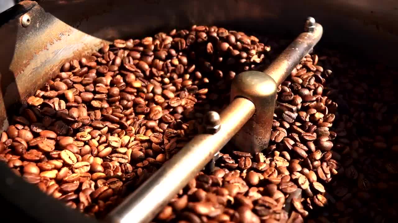 Download Stock Video Industrial Coffee Roaster Animated Wallpaper