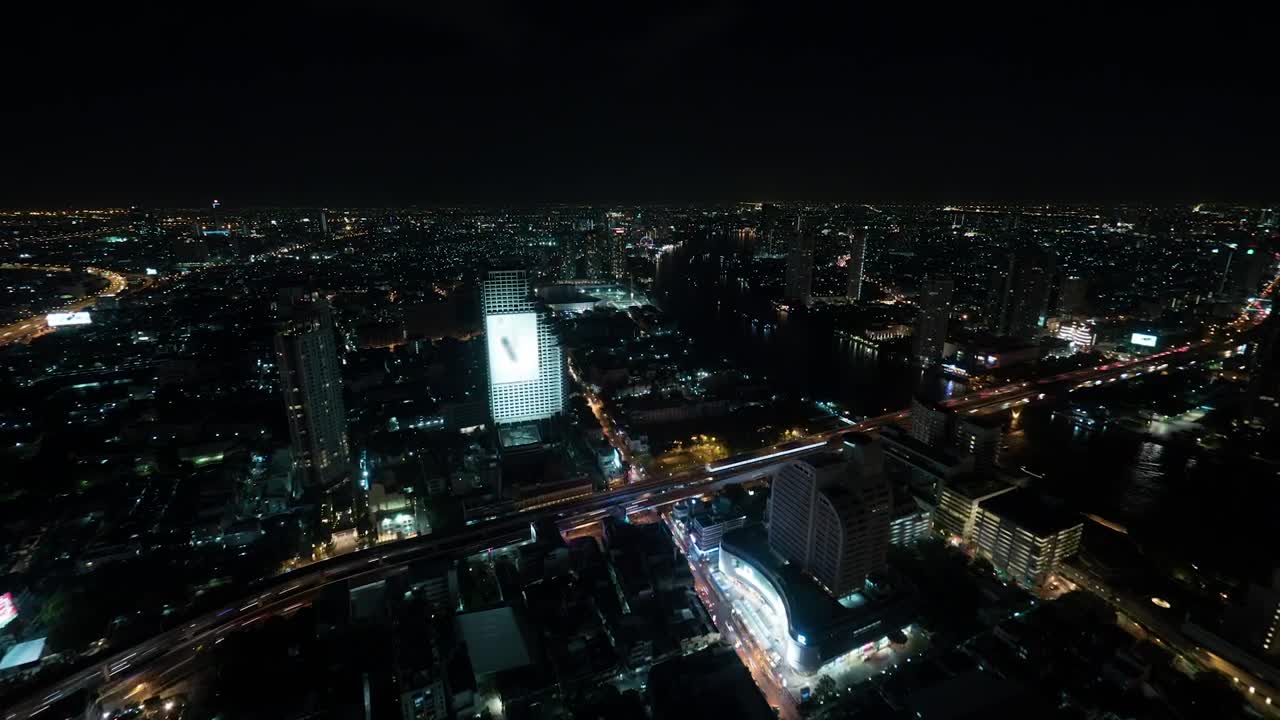 Download Stock Video Illuminated City Through The Night Animated Wallpaper