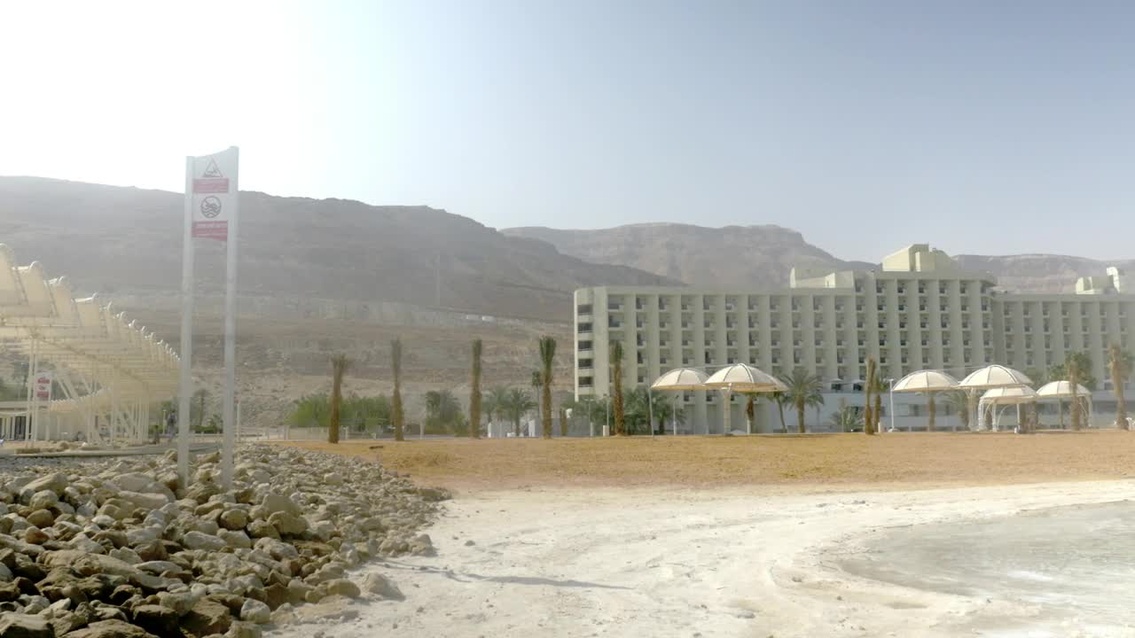 Download Stock Video Hotel On The Coast Of The Dead Sea Animated Wallpaper