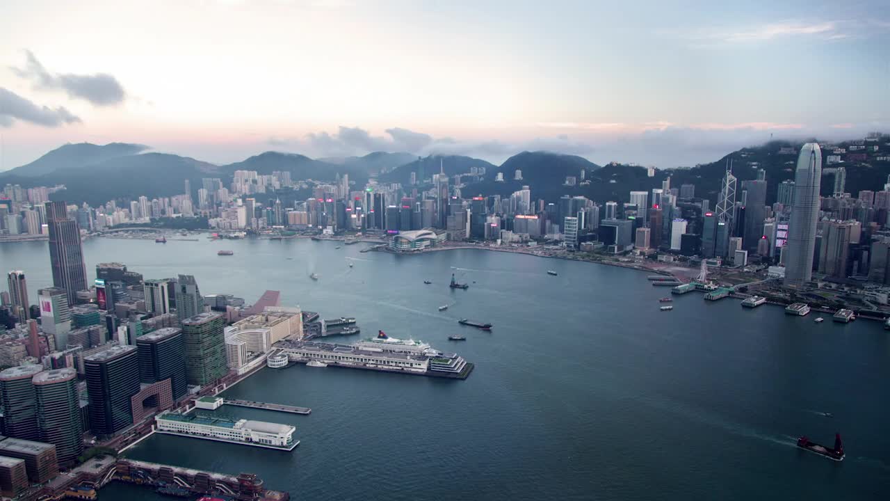 Download Stock Video Hong Kong Harbo And The City Skyline Animated Wallpaper