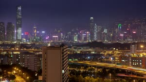 Download Stock Video Hong Kong City Skyline And Overpass At Night Animated Wallpaper