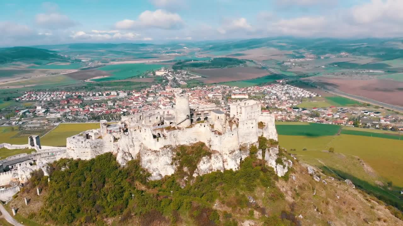 Download Stock Video Historic Castle In The Top Of The Hill In Slovakia Animated Wallpaper