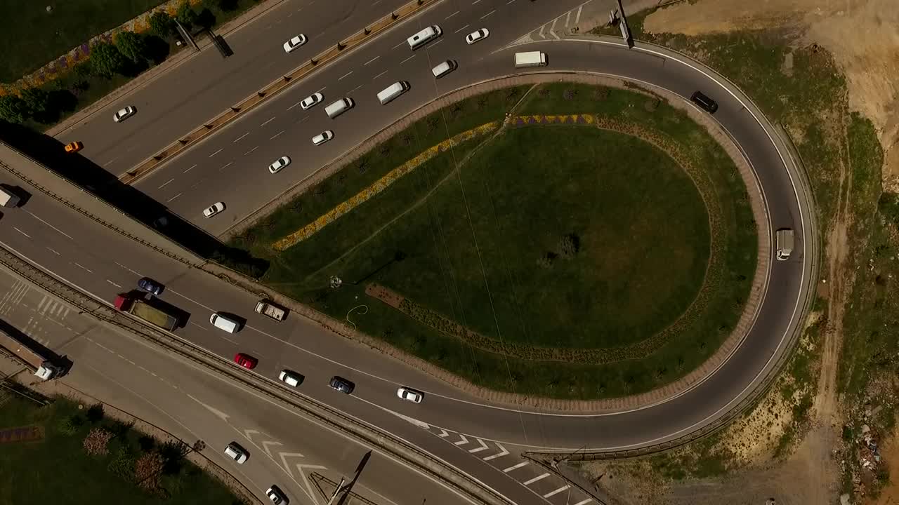 Download Stock Video Highway Traffic Aerial Shot Animated Wallpaper