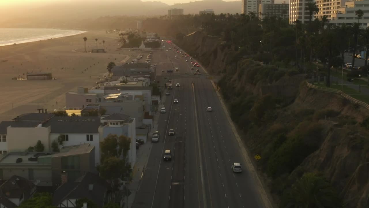 Download Stock Video Highway Near The Seashore In La Animated Wallpaper