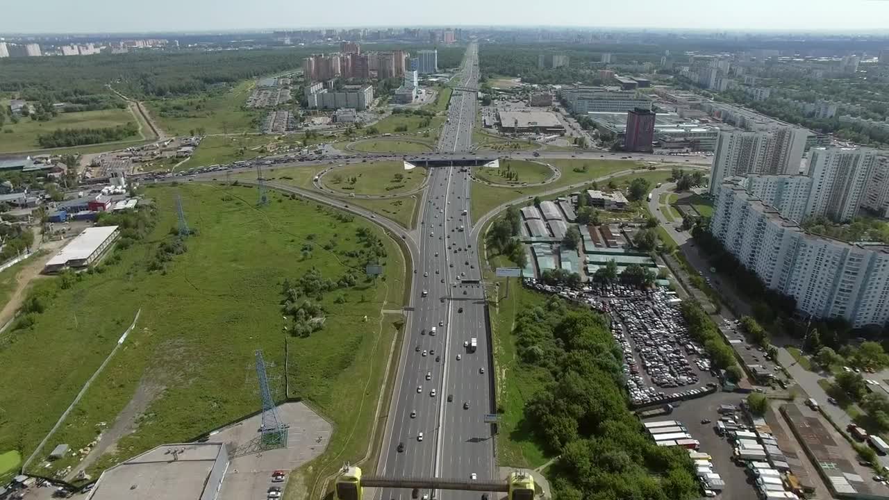 Download Stock Video Highway Leading Towards Moscow Animated Wallpaper