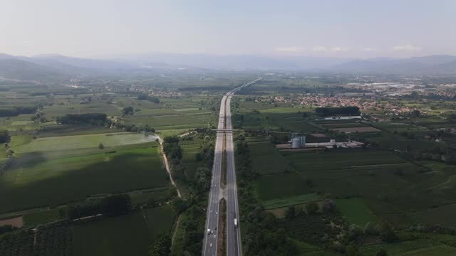 Download Stock Video Highway Between Large Green Fields From Very High Smal Animated Wallpaper