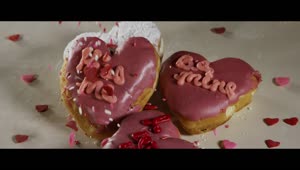 Download Stock Video Heart Shaped Valentines Donuts Animated Wallpaper
