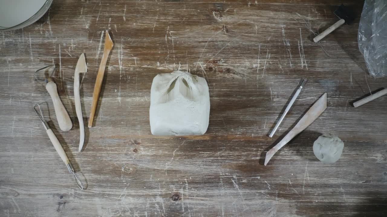 Download Stock Video Hands Working With Clay In The Workshop Table Animated Wallpaper