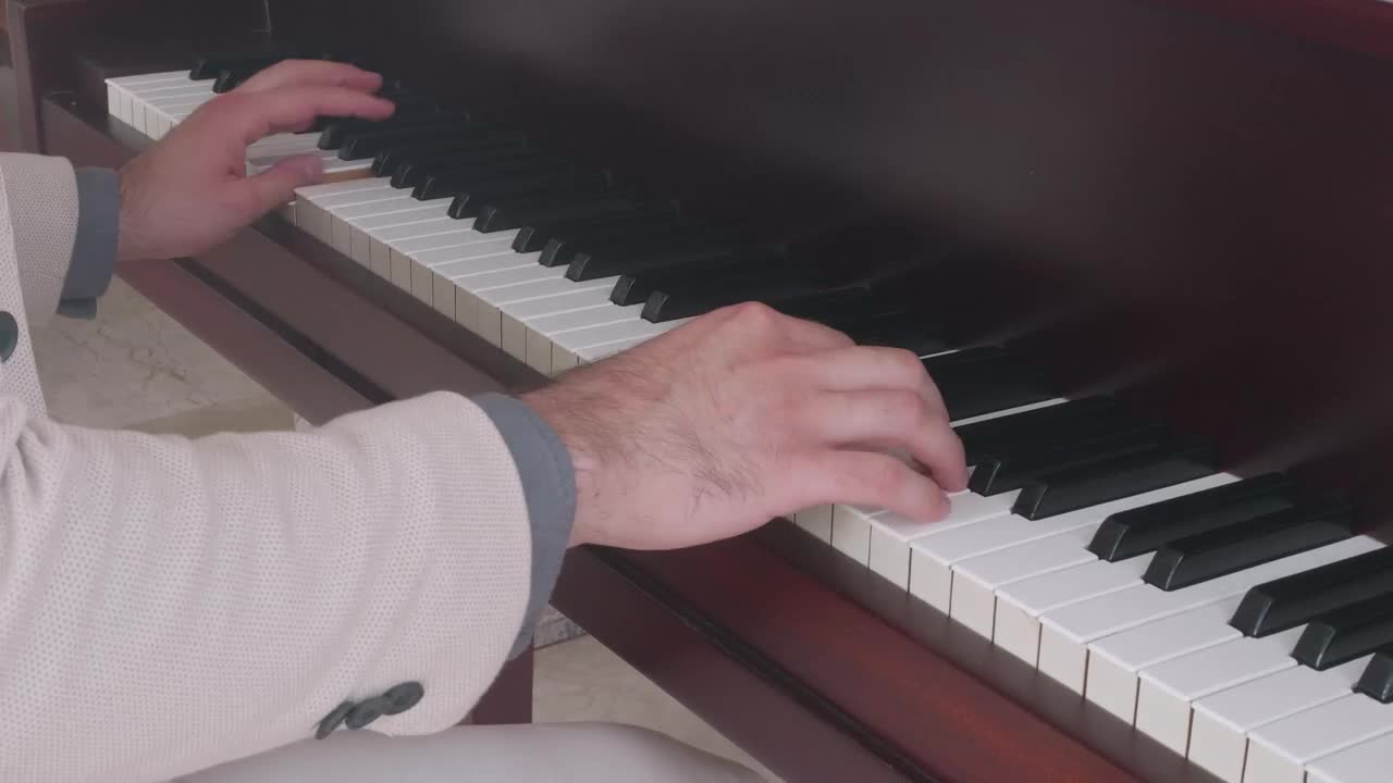 Download Stock Video Hands Of A Skillful And Elegant Pianist Playing Animated Wallpaper