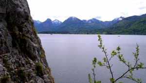Download Stock Video Landscape View Of The Lake In The Mountains Animated Wallpaper