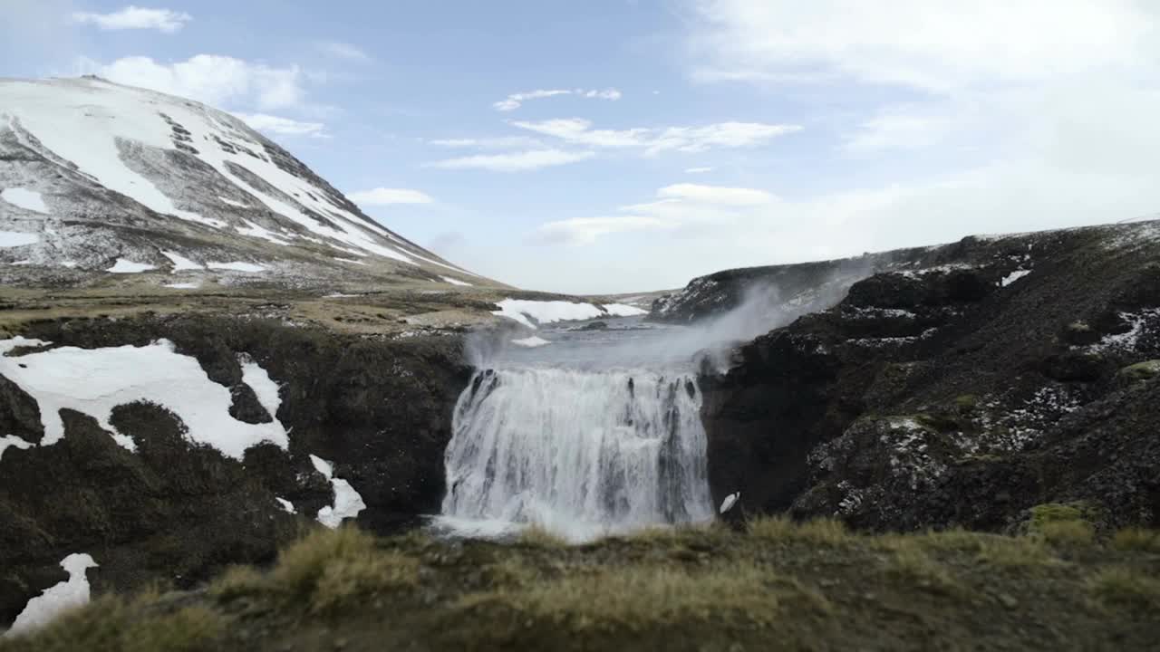 Download Stock Video Landscape Shot Of A Waterfall Animated Wallpaper