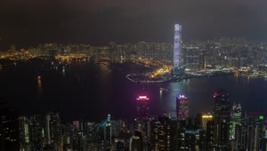 Download Stock Video Landscape Of Hong Kong With Flashing Skyscraper Animated Wallpaper