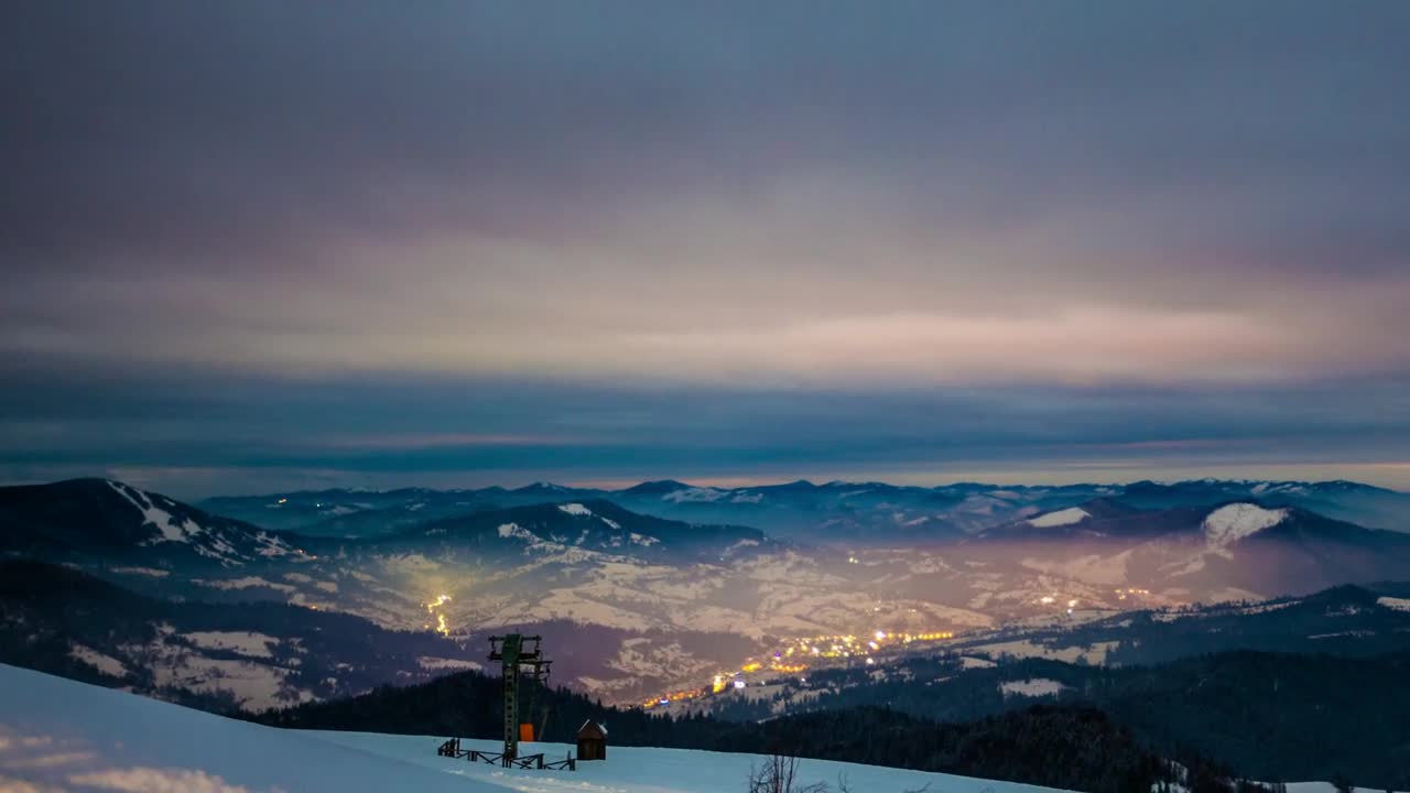 Download Stock Video Landscape Of A Village In The Center Of Snowy Mountains Animated Wallpaper