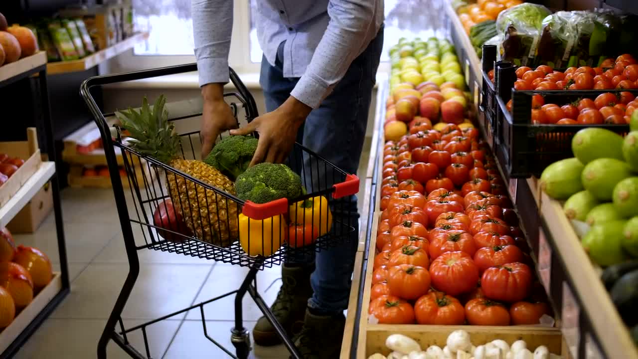 Download Stock Video Man Grocery Shopping Animated Wallpaper