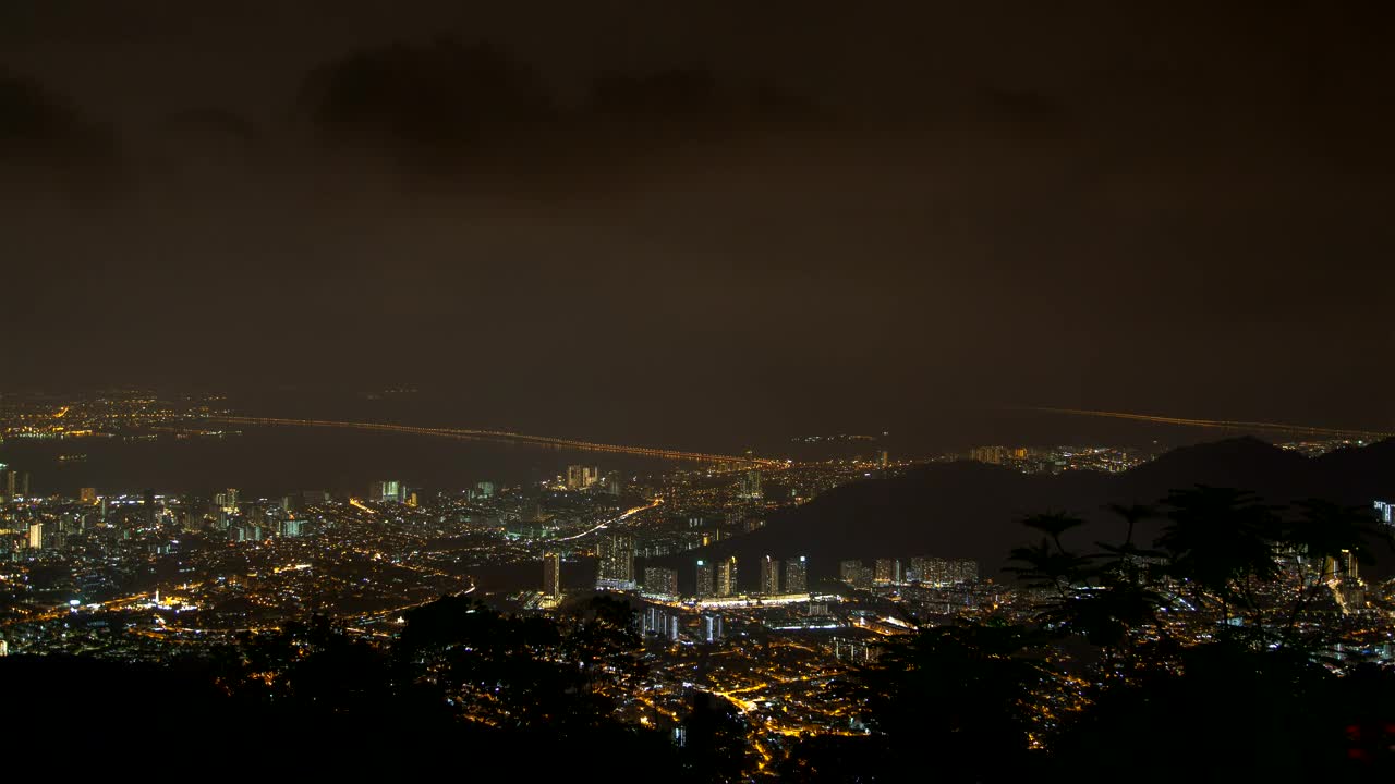 Download Stock Video Malaysia Penang Cityscape At Night Animated Wallpaper