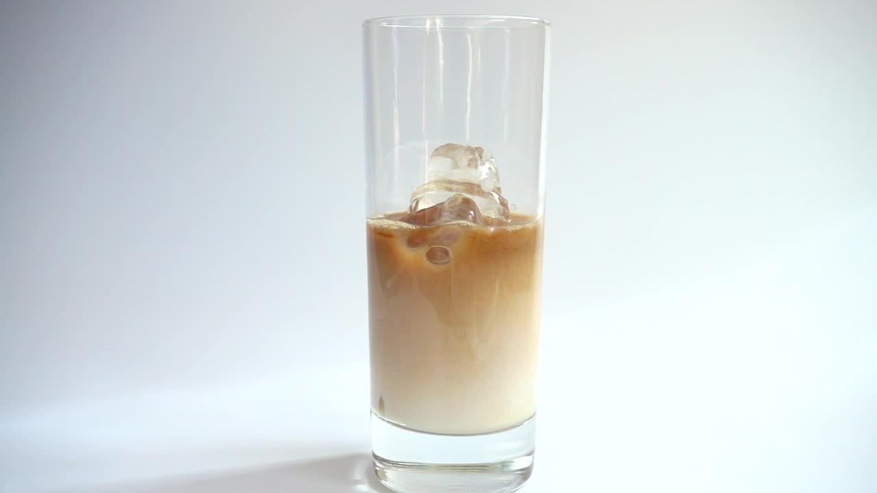 Download Stock Video Making Cold Coffee With Milk Animated Wallpaper