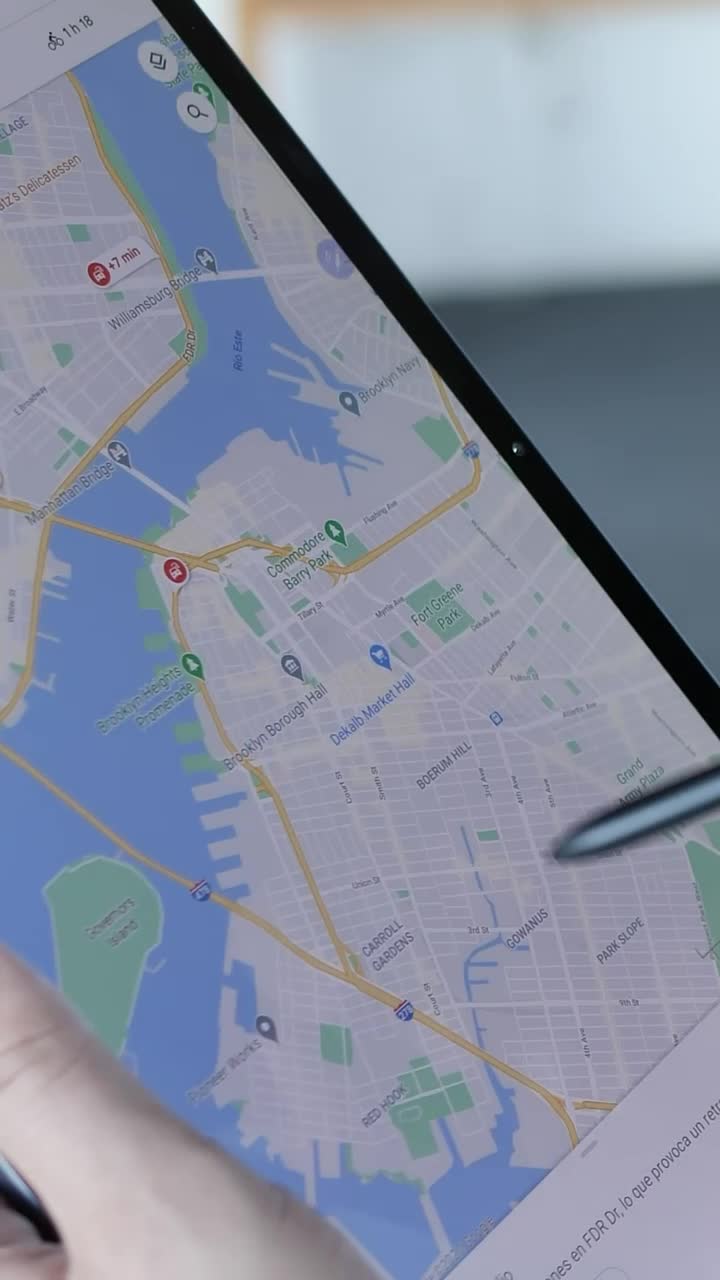 Download Stock Video Locating An Area On A Digital Map On A Tablet Animated Wallpaper