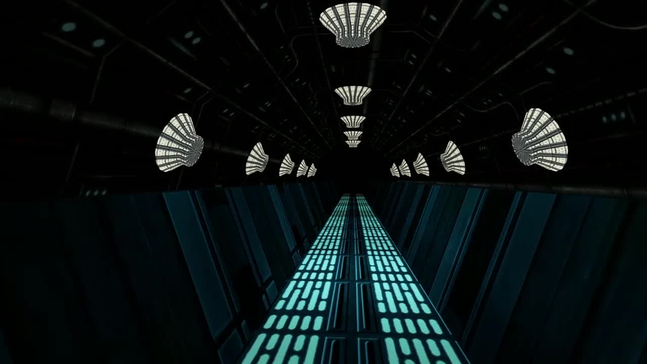 Download Stock Video Leaving A Spaceship Tunnel D Render Animated Wallpaper