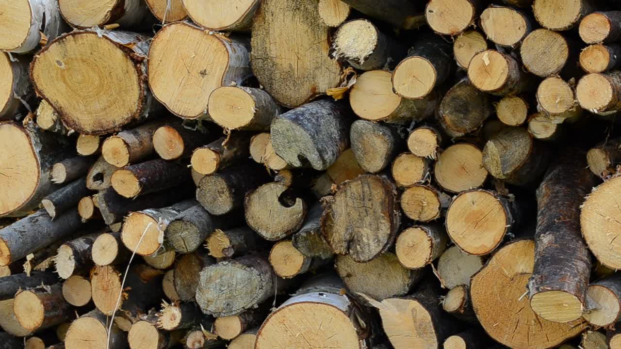 Download Stock Video Large Firewood Ready For Use Animated Wallpaper